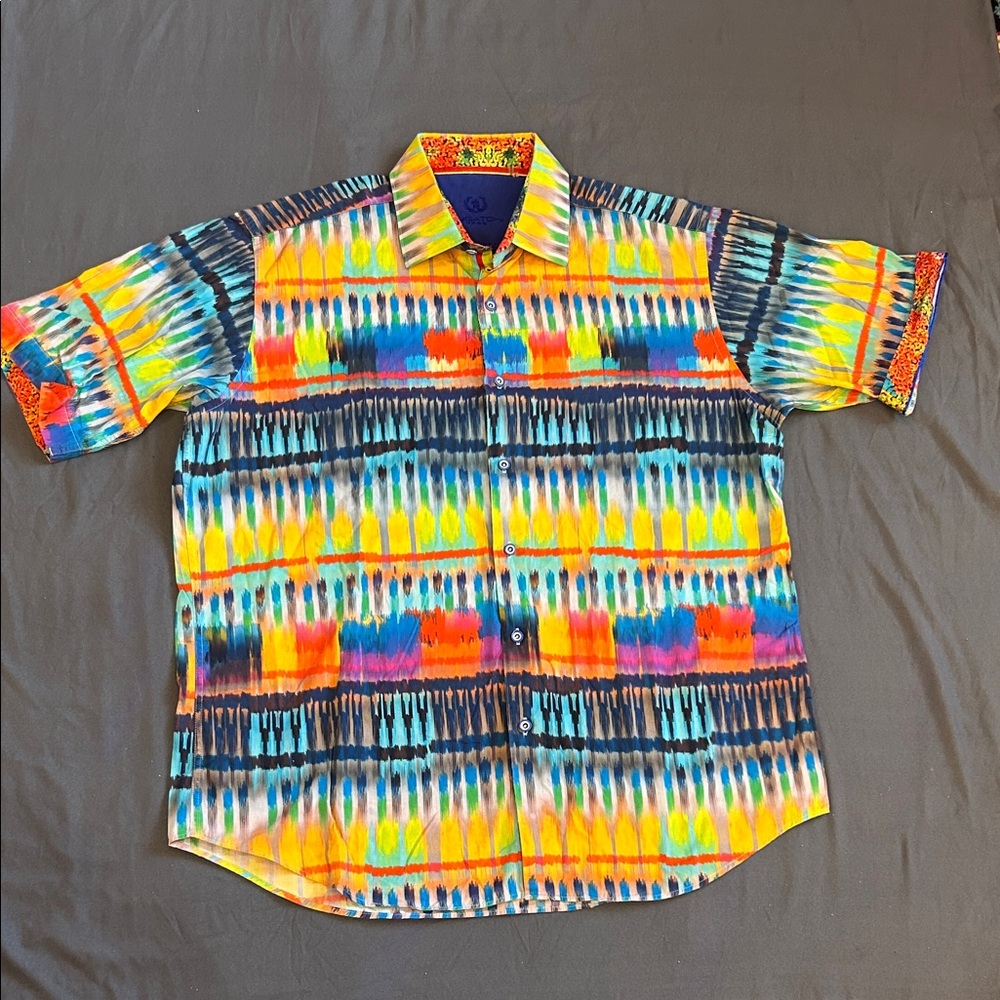 Bugatchi Vibrant Multicolor Button Down Shirt - image 4